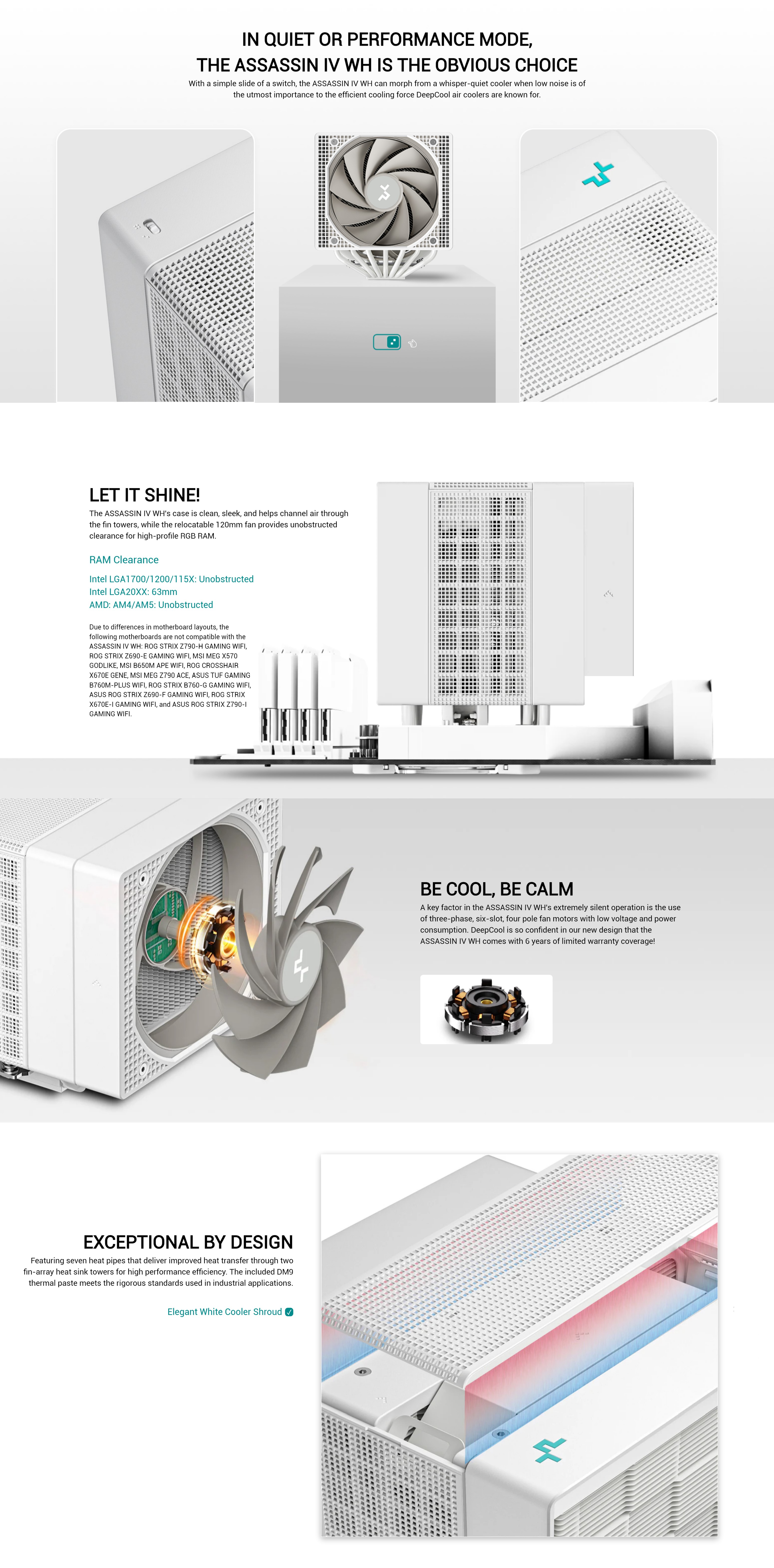 A large marketing image providing additional information about the product DeepCool Assassin IV CPU Cooler - White - Additional alt info not provided